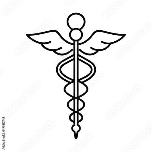 caduceus medical icon