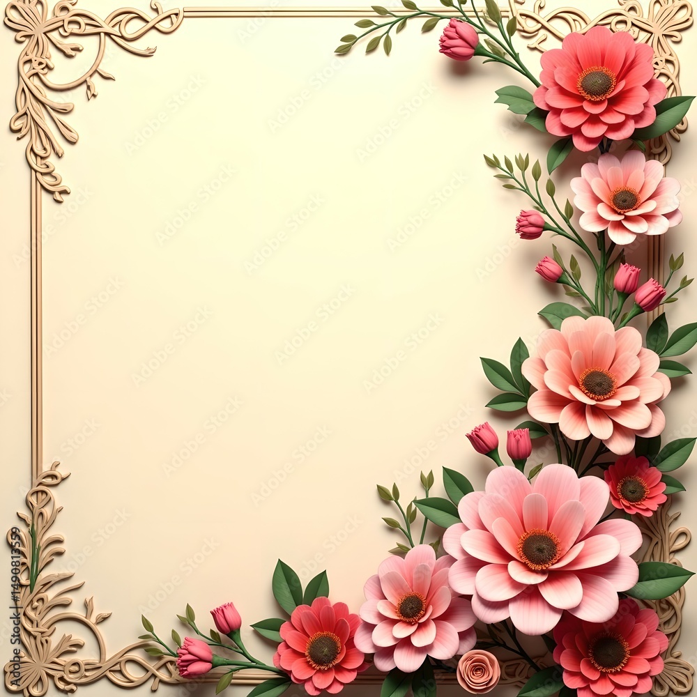 Fototapeta premium Floral background / card