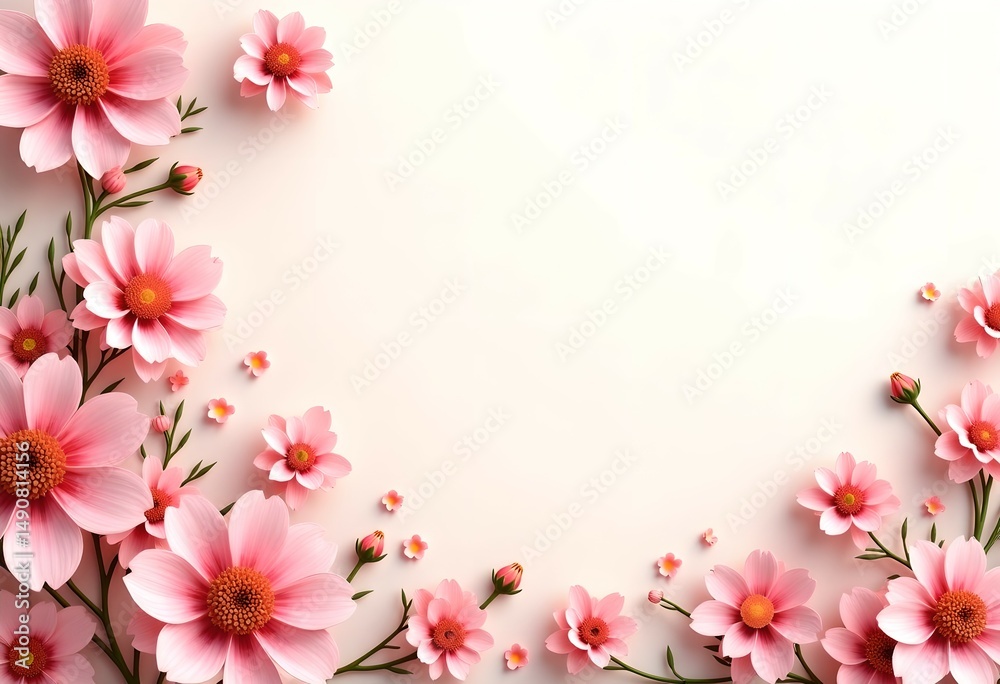 Obraz premium Flowers frame card