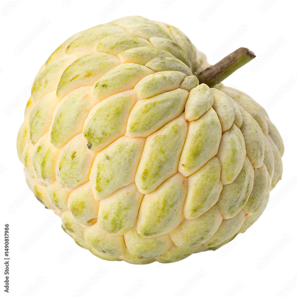 Fototapeta premium Custard apple isolated on a transparent background 