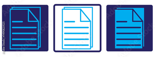 Documents icon Thin line art isolated