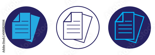Document icon vector isolated on white background. Paper icon. File Icon