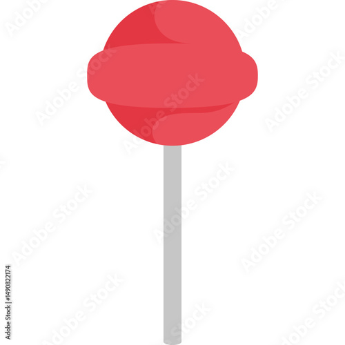 Flat Style Lollipop Vector Illustration with Bright Colors