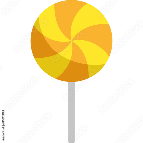 Flat Style Lollipop Vector Illustration with Bright Colors
