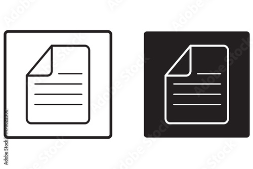 Document icon isolated on white background. Document icon in trendy design style. Document vector icon modern and simple flat symbol for web site, mobile app, UI. 