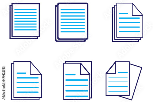 Document icon isolated on white background. Document icon in trendy design style. Document vector icon modern and simple flat symbol for web site, mobile app, UI. 