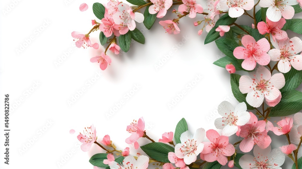 Obraz premium Delicate floral wreath