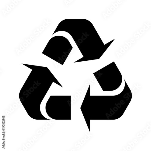 Recycle icon vector symbolizing sustainability