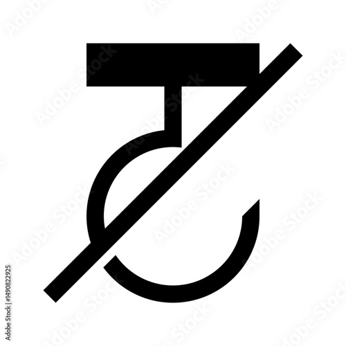 No hooks icon vector symbolizing avoid hooks