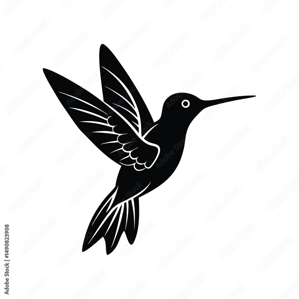 Fototapeta premium hummingbird silhouette