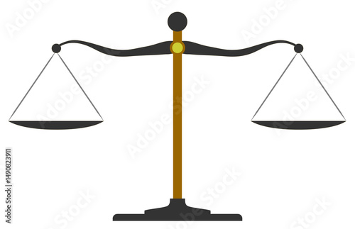 シンプルな天秤のイラスト