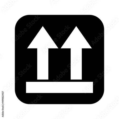 This way up icon vector for correct orientation