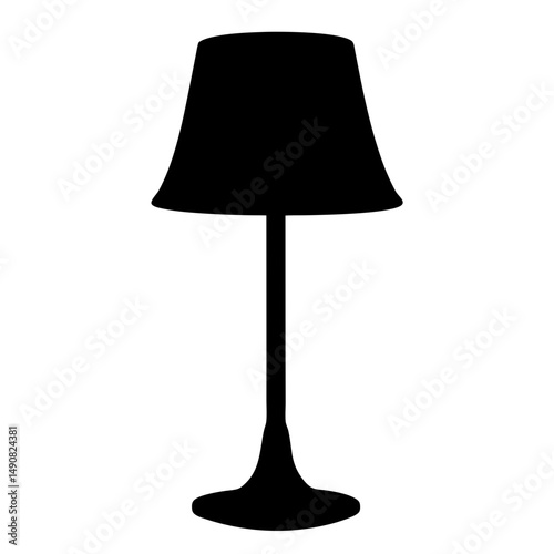 Elegant table lamp with a classic lampshade and pedestal base silhouette