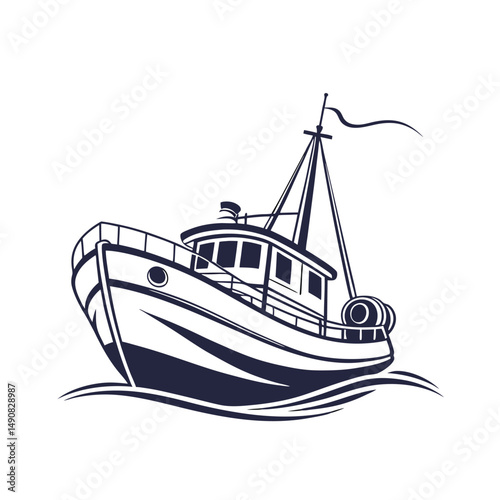 Ship vector art illustration. Ships, boats, cargo, logistics, transportation and shipping icons.  Ship silhouettes vector art illustration. ship logo icon vector.