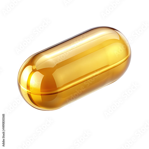 omega 3 fish oil capsule isolated on white background. PNG Transparent file type with high definition quality And vibrant color grading Available.
