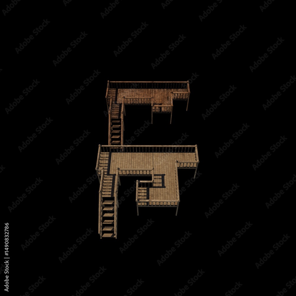 Fototapeta premium Multi wooden Deck