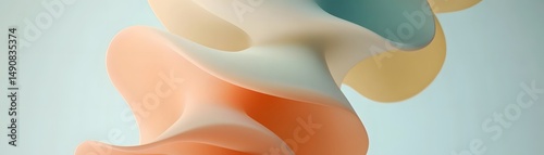 Abstract form with pastel colors