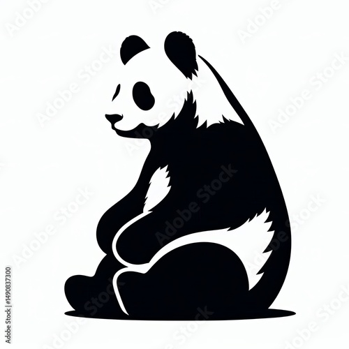 panda silhouette  image