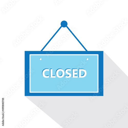 closed store sign board icon vector sign