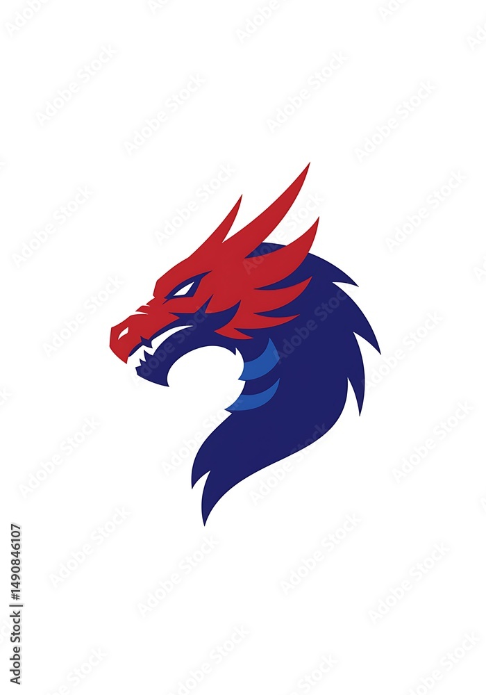 Obraz premium Crimson Fury: Dragon's Gaze