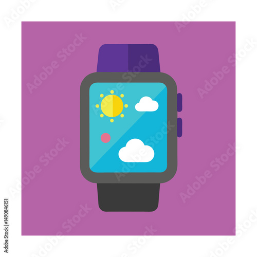 Smartwatch Weather Forecast Screen Icons