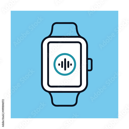 Smartwatch Voice Assistant Waveform Display
