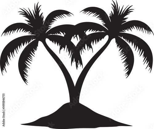 silhouette of palm trees
