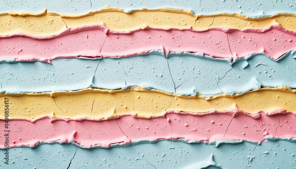 Colorful abstract texture with cracks and layers in pastel shades on a transparent background Colorful abstract texture with cracks and layers in pastel shades on a transparent background