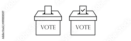 Election Vote concept icon template color editable. voting ballot box symbol vector sign