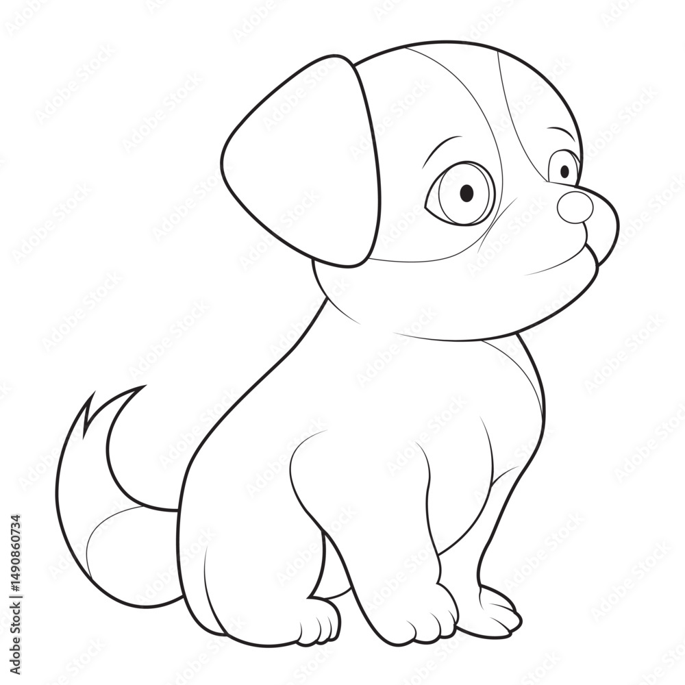 Cute Cartoon Puppy vector illustration Cute Cartoon Puppy vector illustration