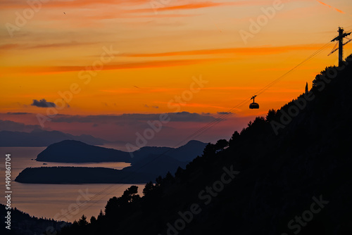 Fototapeta Naklejka Na Ścianę i Meble -  Sunset view point in Dubrovnik