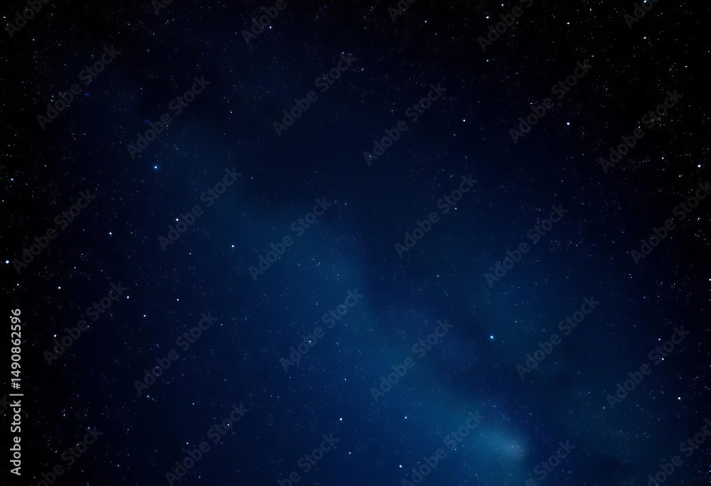 Fototapeta premium Vast, dark blue night sky filled with countless stars, Milky Way visible, deep space background, astronomical, abstract
