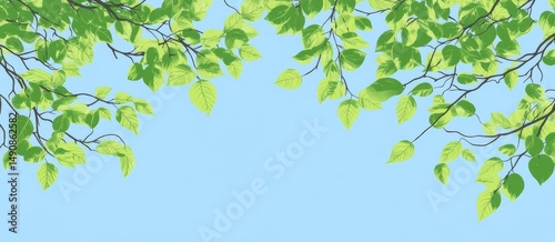 Wallpaper Mural green leaves background Torontodigital.ca