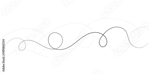 Abstract black and white line art background with flowing curves
This elegant abstract background features flowing, overlapping lines in black and a faint grey white overlay