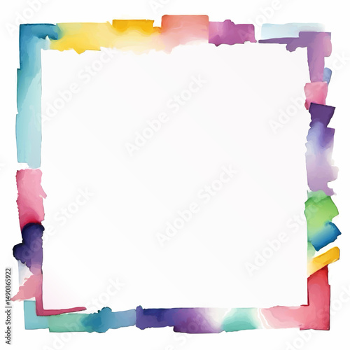 abstract watercolor frame pattern for insertion