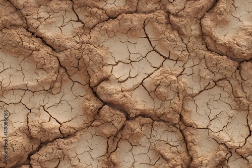 Cracked Earth Texture: An evocative image capturing the intricate patterns of parched earth, revealing a powerful story of drought, climate change, and environmental fragility.