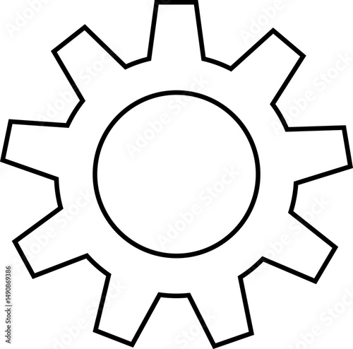 Setting icon Tools, cog, gear sign vector isolated on transparent background. Engineering horizontal technology and business symbol for web and app.