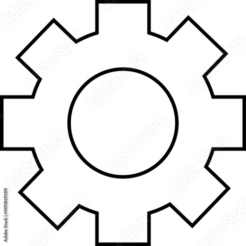 Setting icon Tools, cog, gear sign vector isolated on transparent background. Engineering horizontal technology and business symbol for web and app.