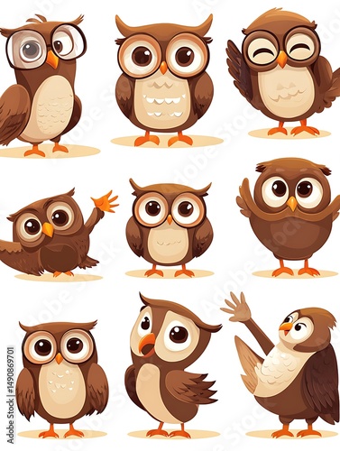 Wallpaper Mural フクロウたちの表情豊かな世界 Torontodigital.ca