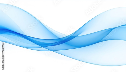 Abstract Blue Wave Background.