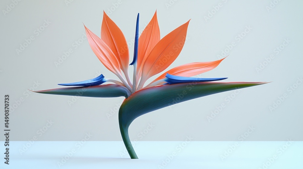 Fototapeta premium Bird of paradise flower illustration