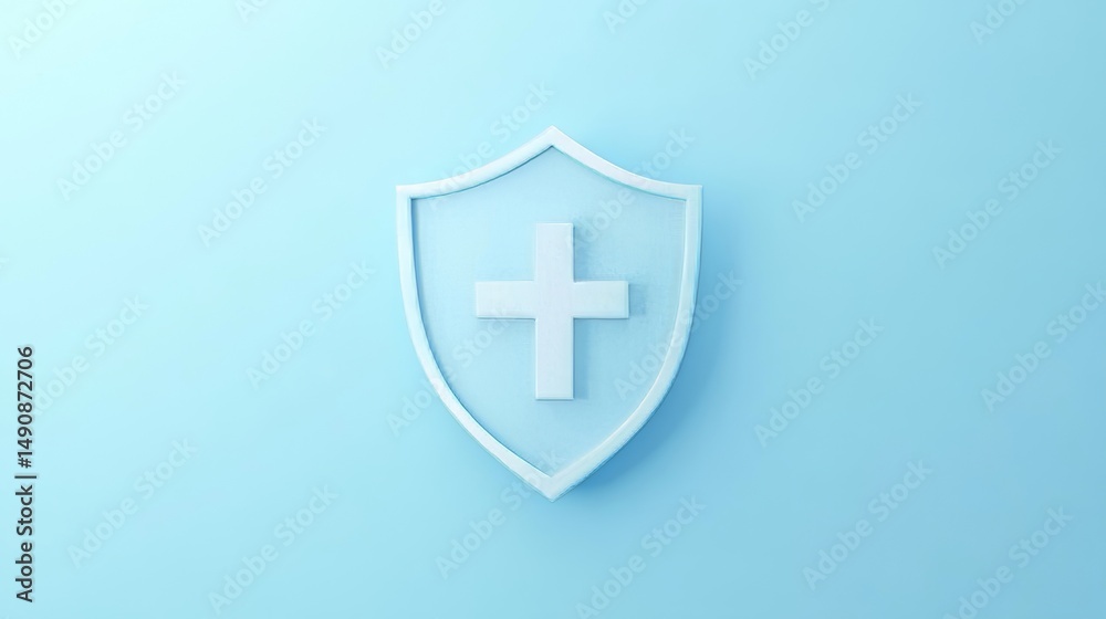 Fototapeta premium shield with cross
