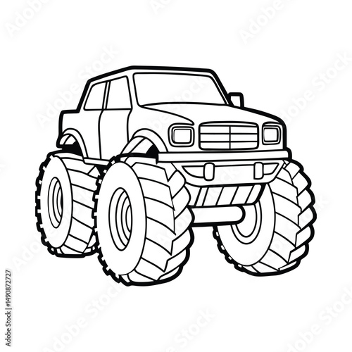 Isolated on white, a red farm tractor, essential agricultural machinery for field work and transport in the farming industry