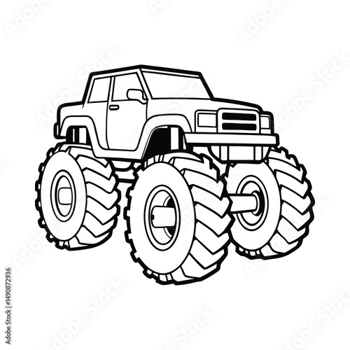 Isolated on white, a red farm tractor, essential agricultural machinery for field work and transport in the farming industry