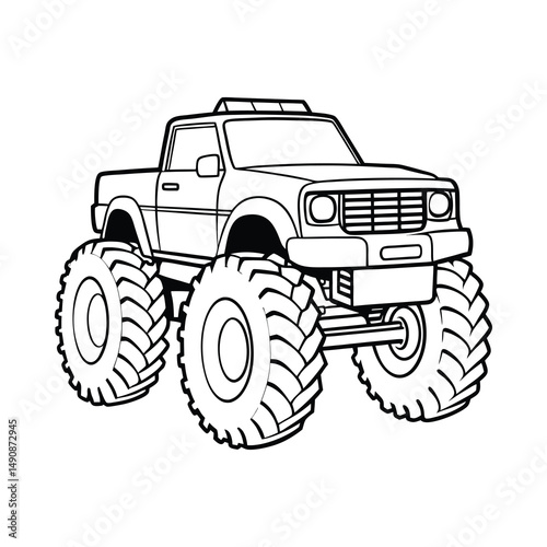 Isolated on white, a red farm tractor, essential agricultural machinery for field work and transport in the farming industry