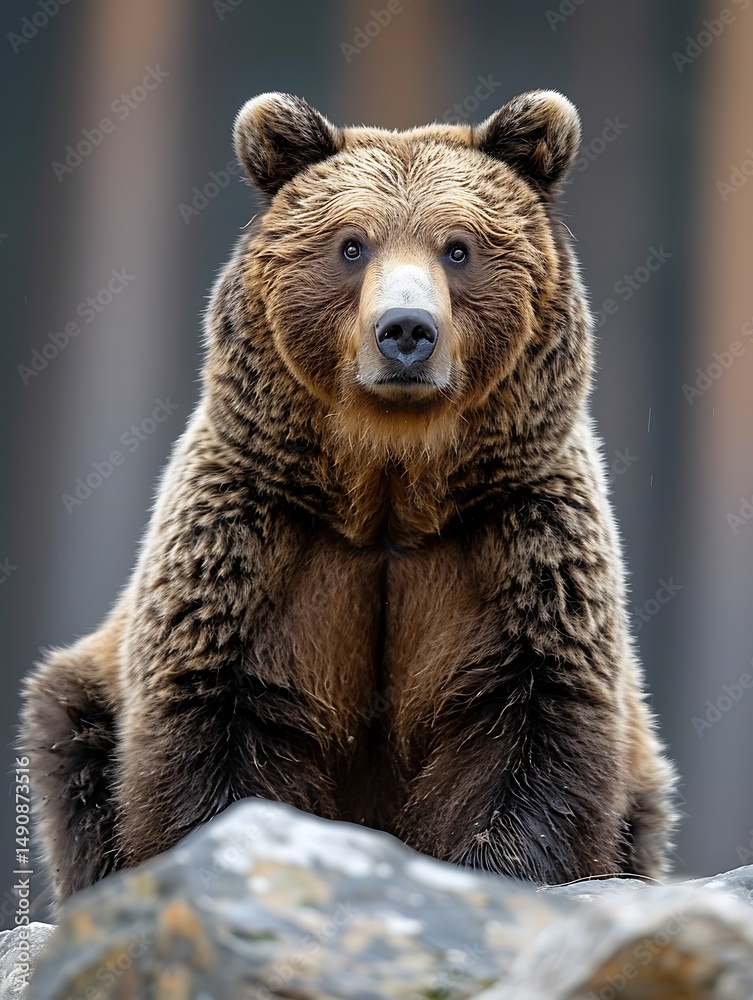 Fototapeta premium Brown bear portrait in nature