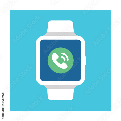 Smartwatch Showing Incoming Call Icon