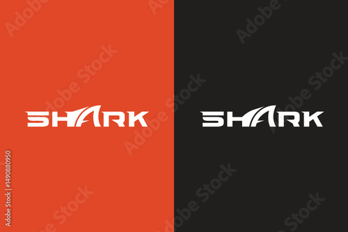 Shark Logo Design with Fin-Inspired Typography