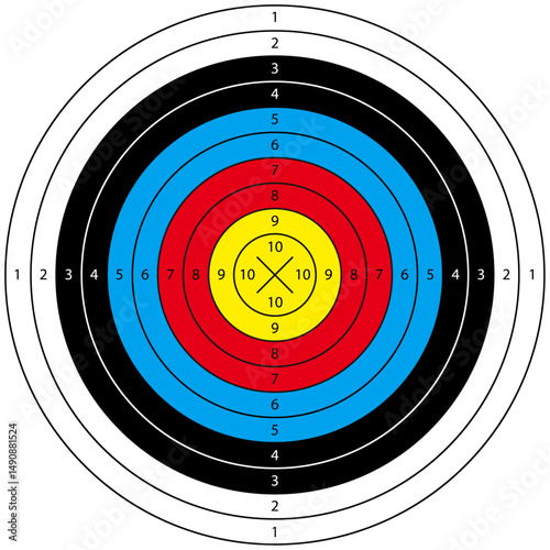 gun target sheet, round target for target shooting.
