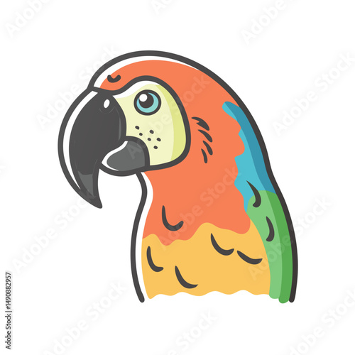 ara parrot icon, ara parrot vector illustration-simple illustration of ara parrot, perfect for ara parrot logos and icons